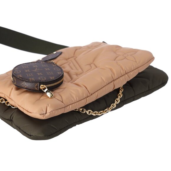 Louis Vuitton Maxi Multi Pochette Accessoires LV Pillow Shoulder Bag Khaki Beige - Picture 5 of 9